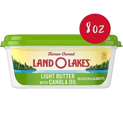 Land O Lakes Light Butter With Canola Oil Spreadable Tub - 8 Oz