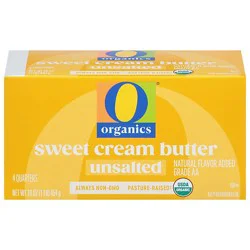 O Organics Butter Sweet Cream Unsalted 4 Count - 16 Oz