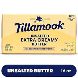 Tillamook Extra Creamy Unsalted Butter Sticks Multipack - 4-16 Oz