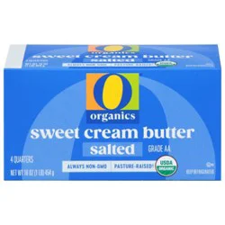 O Organics Butter Sweet Cream Salted 4 Count - 16 Oz
