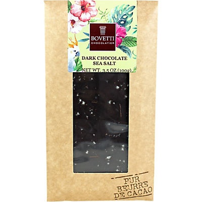 slide 1 of 1, Bovetti Dark Chocolate Fluer De Sel Bar, 100 gram