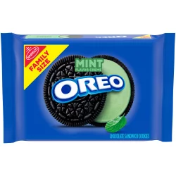 Oreo Mint Creme Chocolate Sandwich Cookies - Family Size