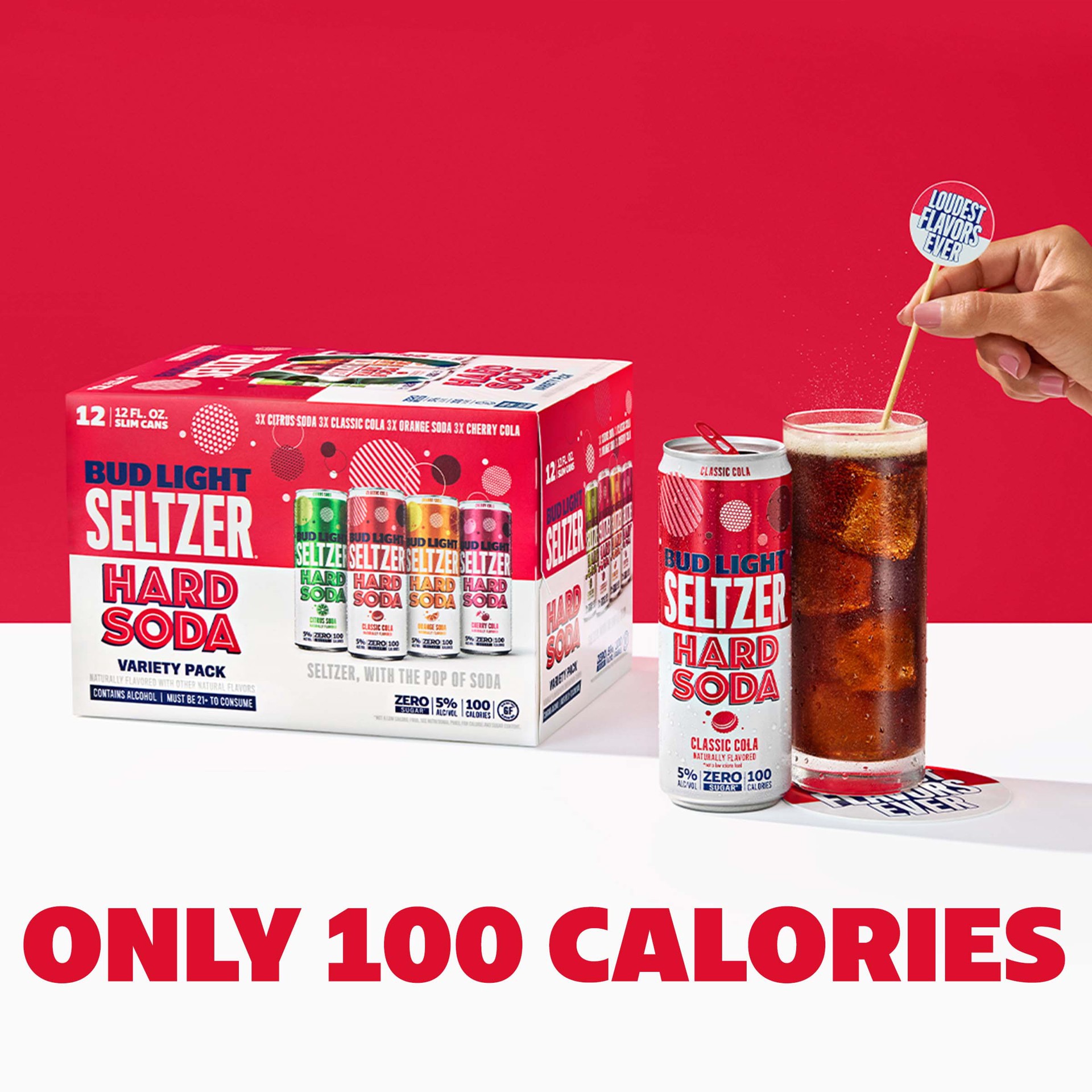 slide 3 of 7, Bud Light Hard Seltzer Classic Cola Hard Soda, Gluten Free, 25 FL OZ Slim Can, 25 fl oz