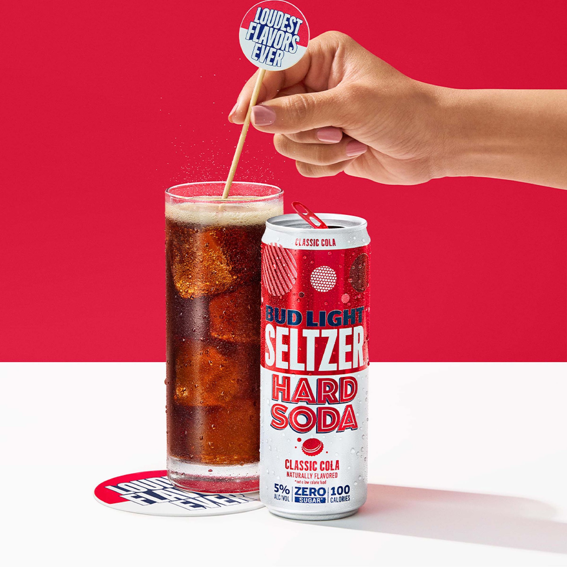 slide 5 of 7, Bud Light Hard Seltzer Classic Cola Hard Soda, Gluten Free, 25 FL OZ Slim Can, 25 fl oz