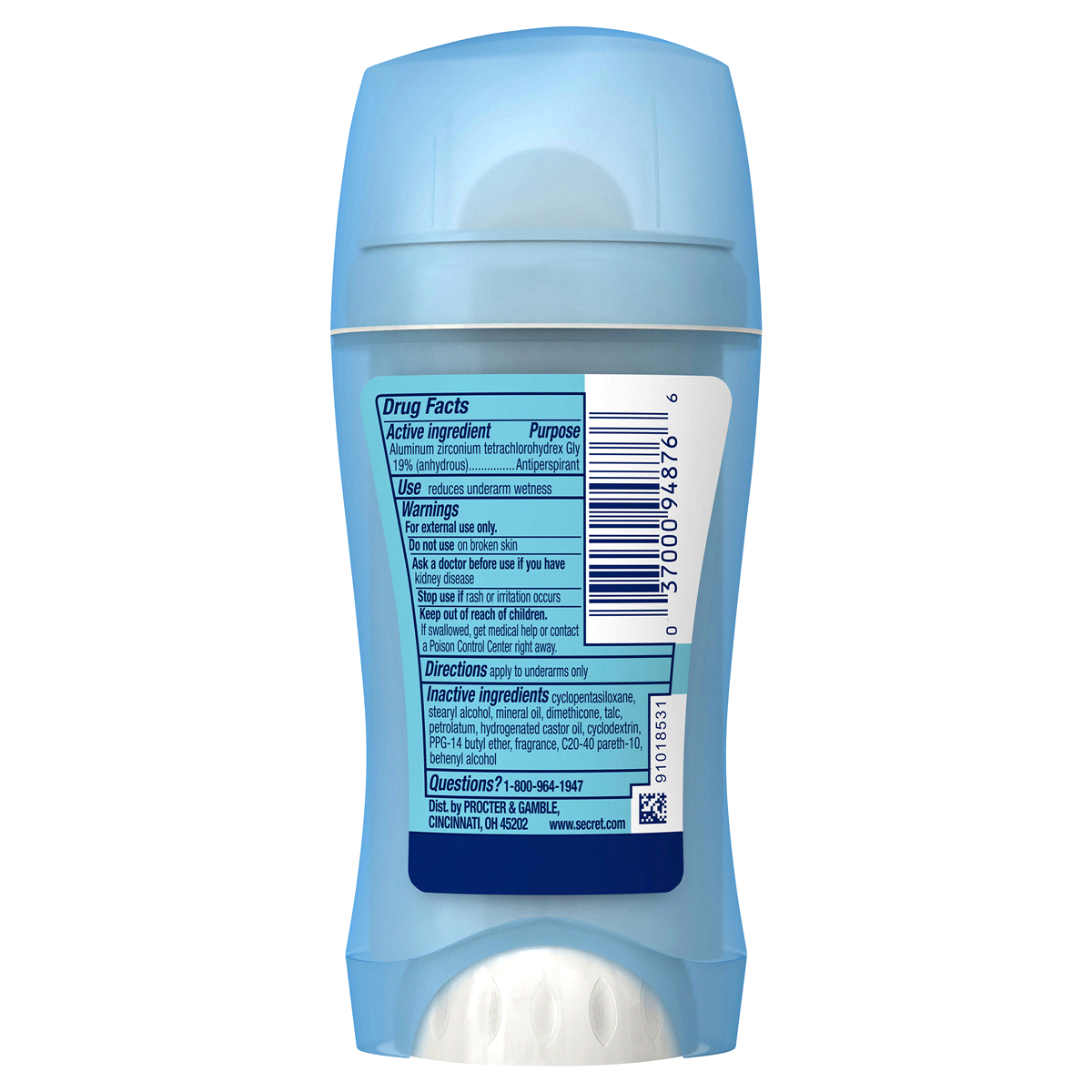 slide 3 of 4, Secret Fresh Chill Ocean Invisible Solid Antiperspirant and Deodorant, 2.6 oz