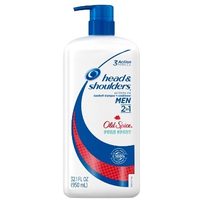 slide 1 of 2, Head & Shoulders Old Spice Pure Sport Men 2in1 Dandruff Shampoo + Conditioner, 32.1 oz