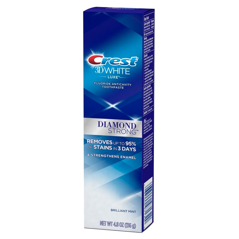 slide 4 of 4, Crest 3D White Luxe Diamond Strong Toothpaste, 4.8 oz