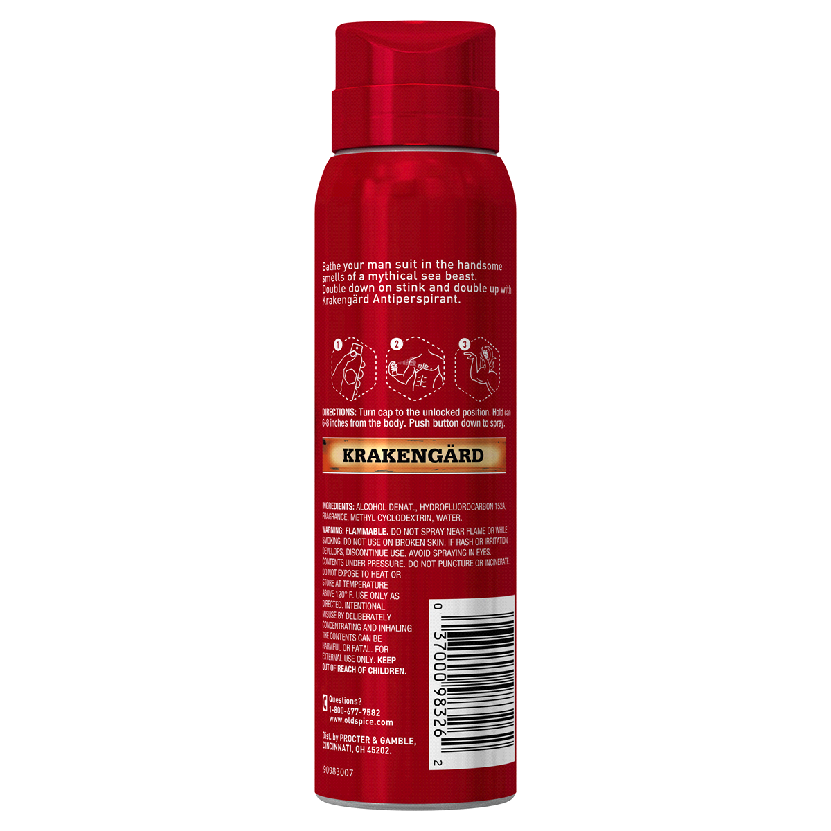 slide 3 of 4, Old Spice Wild Collection Krakengard Body Spray, 3.75 oz