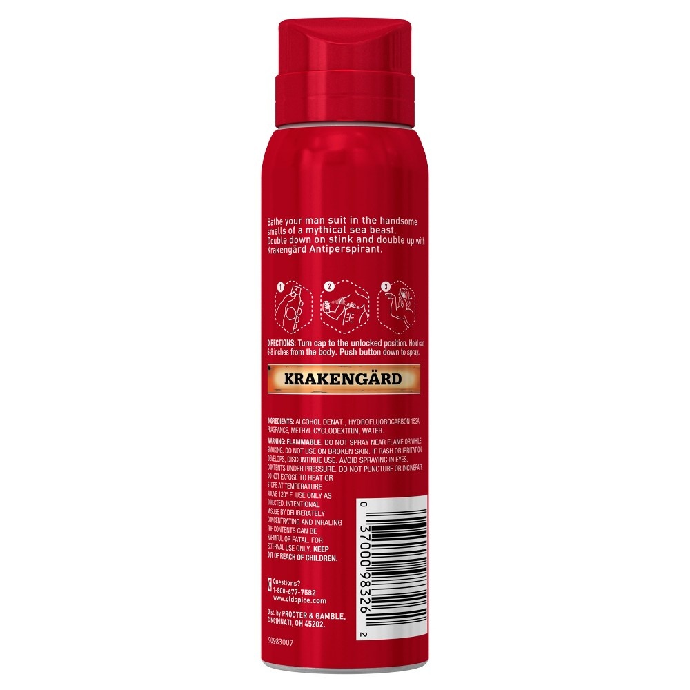 slide 4 of 4, Old Spice Wild Collection Krakengard Body Spray, 3.75 oz