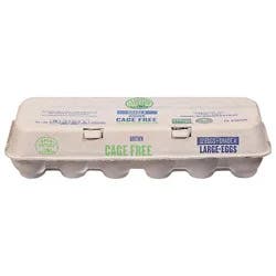Open Nature Eggs Cage Free Large Brown - 12 Count