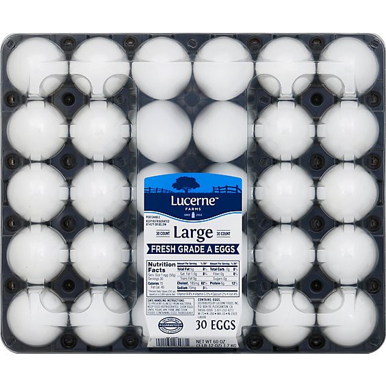 slide 1 of 1, Lucerne Large Grade A Eggs, 30 ct