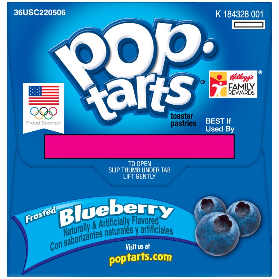 slide 2 of 3, Pop-Tarts Frosted Blueberry Toaster Pastries, 8 ct