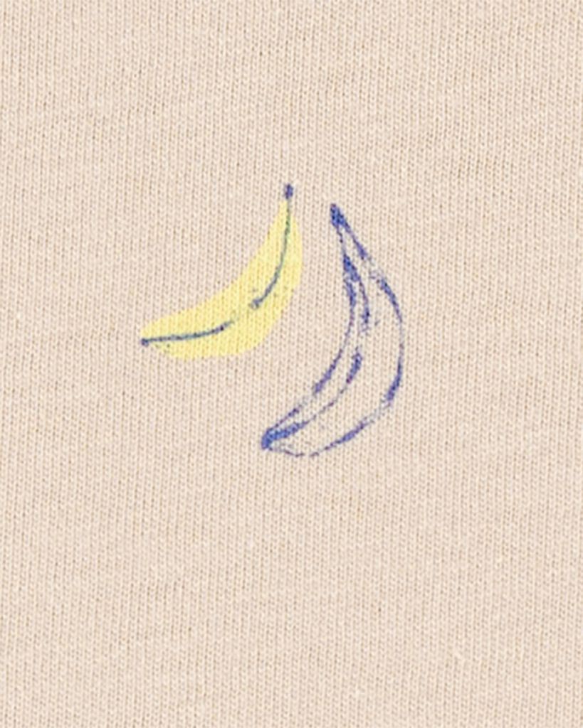 slide 2 of 2, Carter's Kid Banana Print Woven Short-Sleeve Tee Brown L, 1 ct