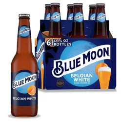 Blue Moon Belgian White Wheat Ale Beer - 6pk/12 fl oz Bottles