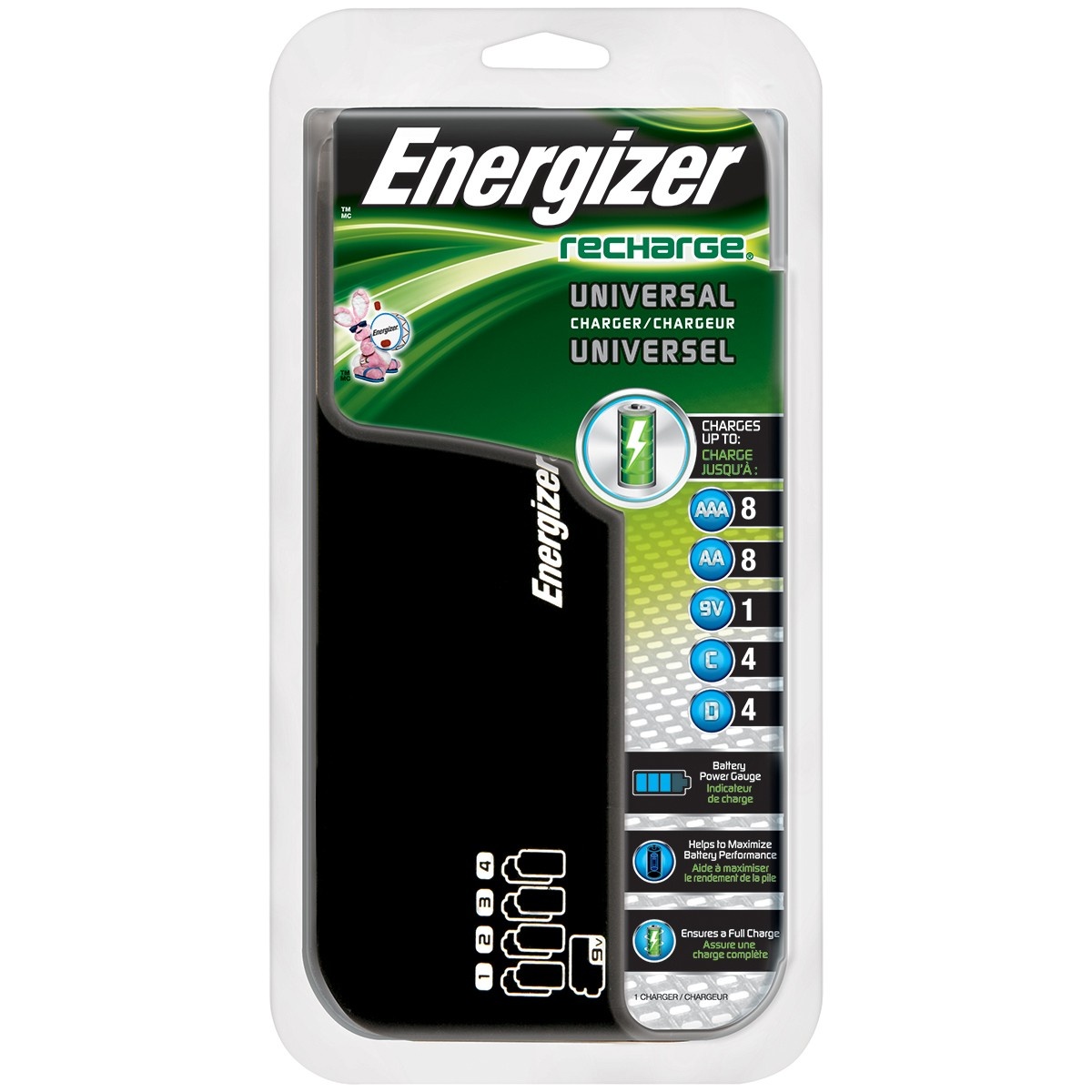 slide 1 of 1, Energizer Recharge Universal Charger, 1 ct