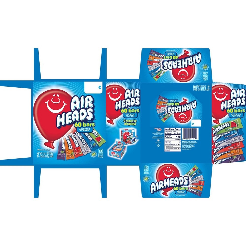 slide 4 of 4, Airheads Chewy Candy, 60 ct
