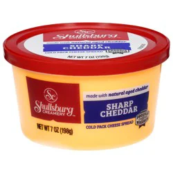 Shullsburg Creamery Cold Pack Sharp Cheddar Cheese Spread 7 oz