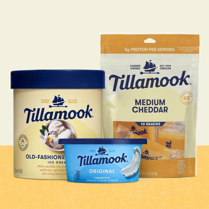 slide 4 of 5, Tillamook Medium Cheddar Cheese Snack Portions - 7.5oz/10ct, 7.5 oz, 10 ct