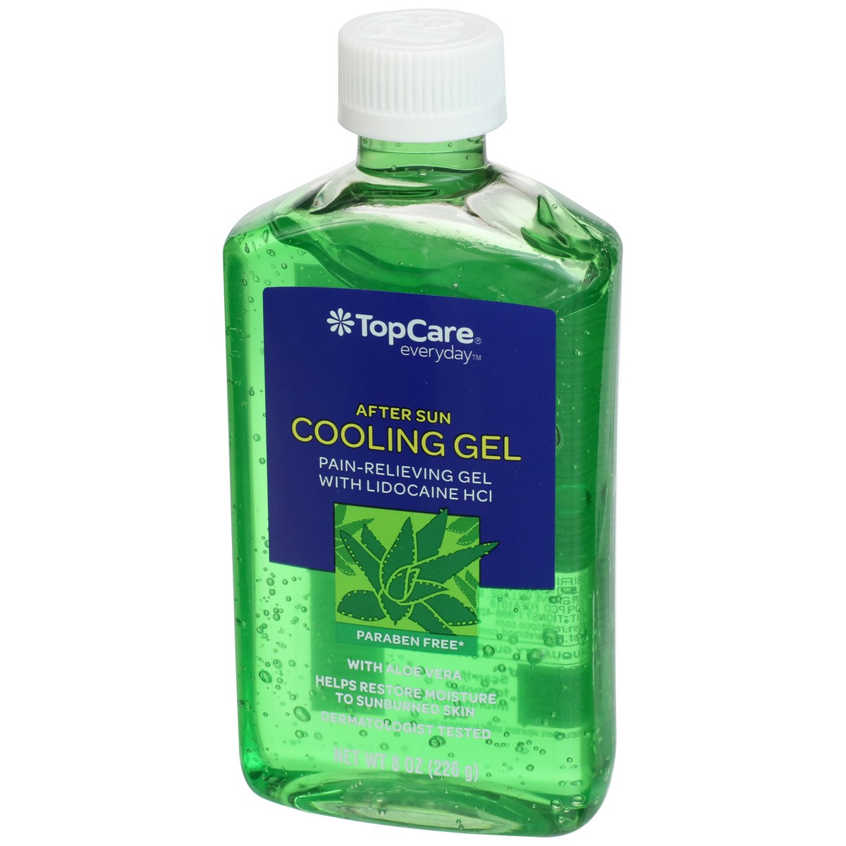 slide 2 of 12, TopCare After Sun Cooling Lidocaine Hcl With Aloe Vera Pain-Relieving Gel, 8 oz