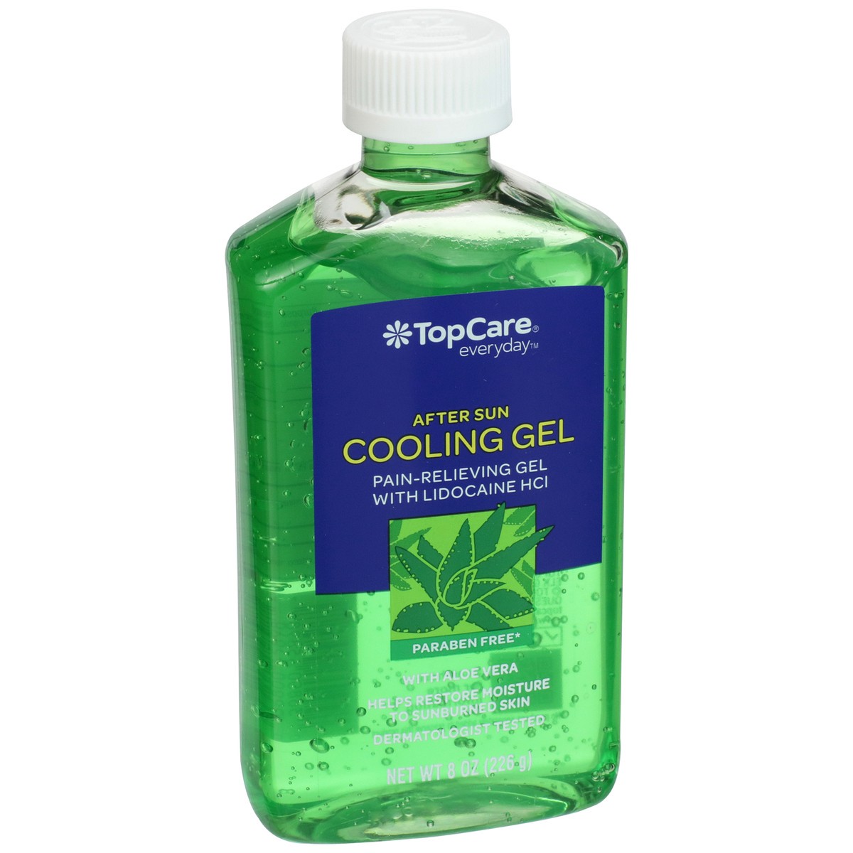 slide 5 of 12, TopCare After Sun Cooling Lidocaine Hcl With Aloe Vera Pain-Relieving Gel, 8 oz