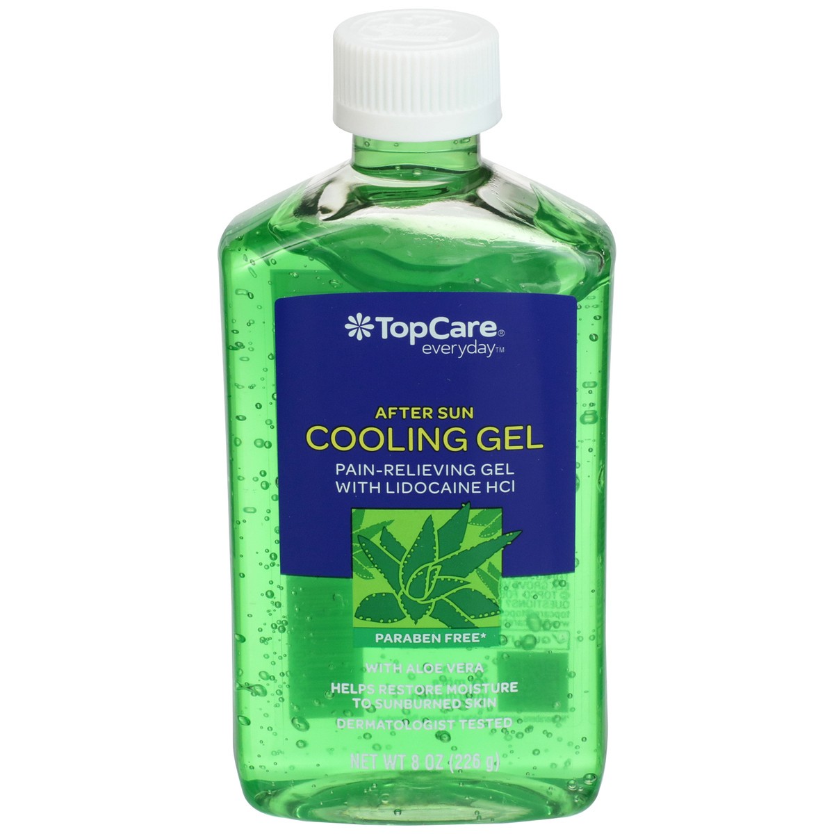 slide 1 of 12, TopCare After Sun Cooling Lidocaine Hcl With Aloe Vera Pain-Relieving Gel, 8 oz