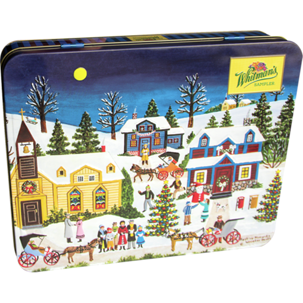 slide 1 of 4, Whitman's Sampler Christmas Tin Assorted Chocolates, 11.5 oz