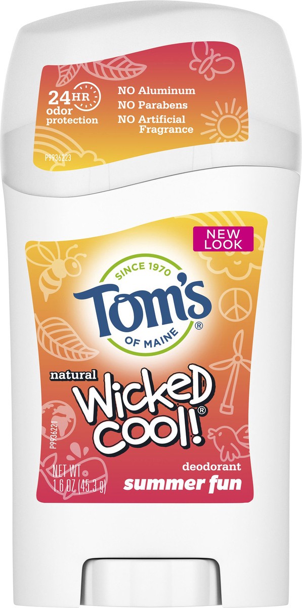 slide 2 of 2, Tom's of Maine Aluminum-Free Wicked Cool! Natural Deodorant for Kids, Summer Fun, 1.6 oz., 1.6 oz