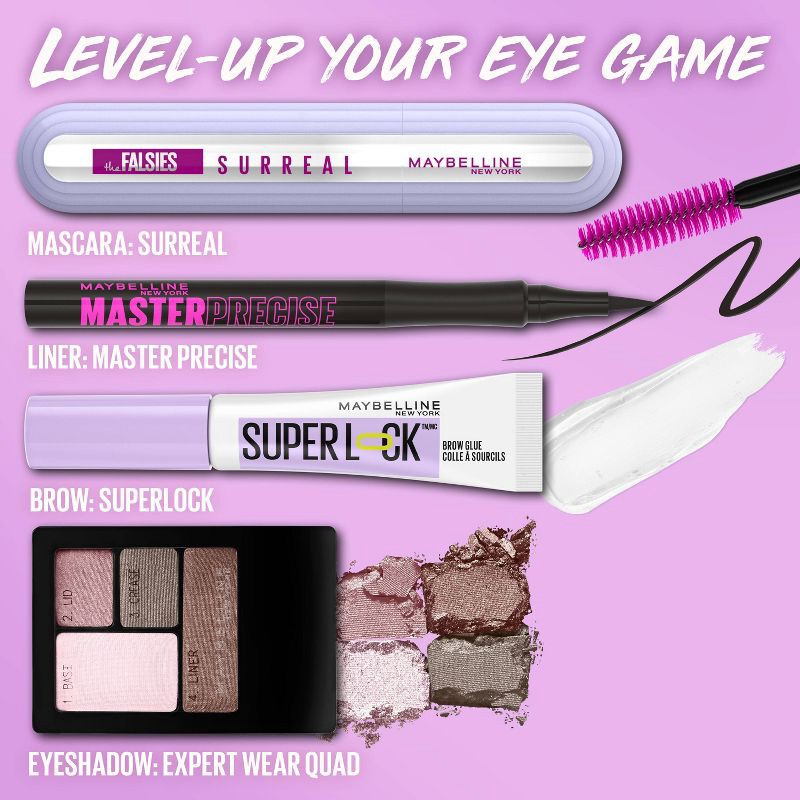 slide 10 of 11, Maybelline Eyestudio Master Precise All Day Liquid Eyeliner Makeup - 110 Black - 0.034 fl oz, 0.034 fl oz