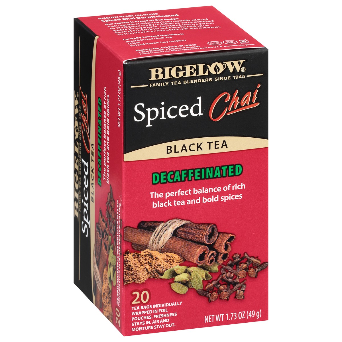 slide 9 of 9, Bigelow Decaffeinated Spiced Chai Black Tea 20 Tea Bags - 20 ct, 20 ct