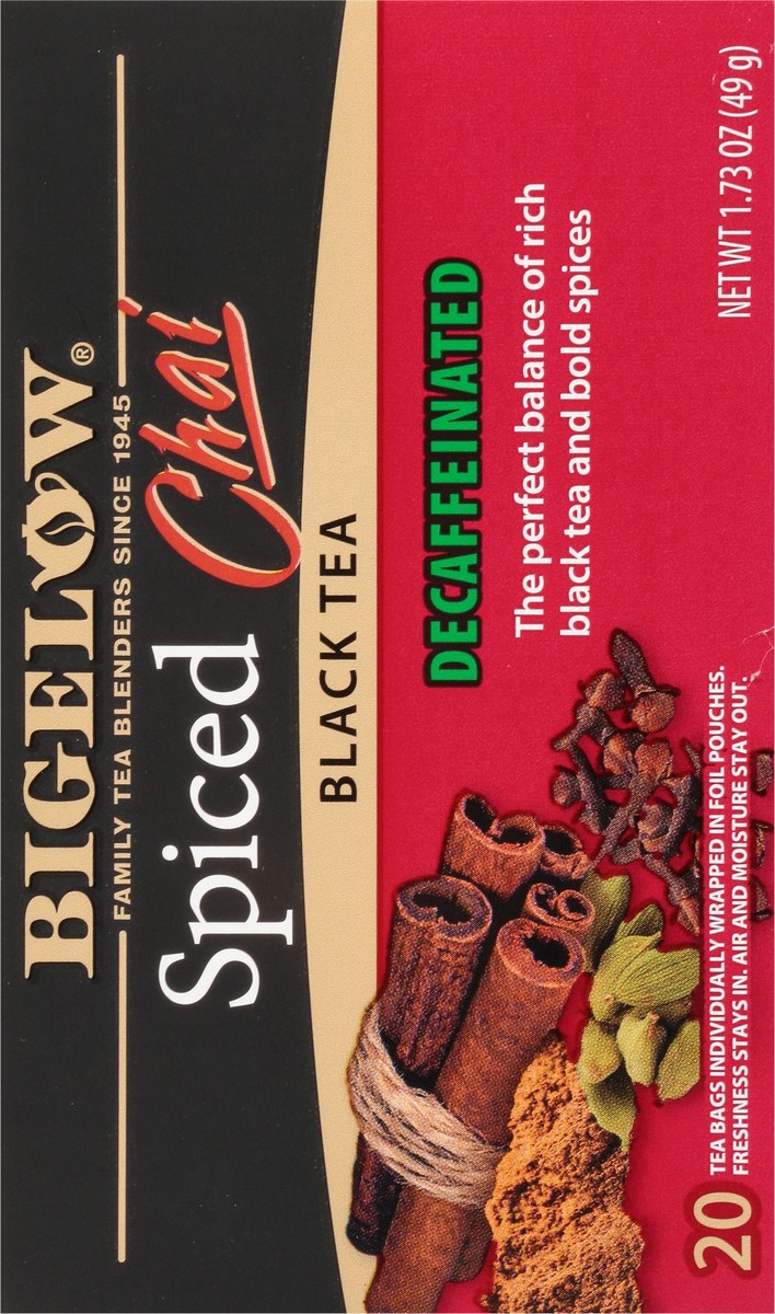 slide 6 of 9, Bigelow Decaffeinated Spiced Chai Black Tea 20 Tea Bags - 20 ct, 20 ct