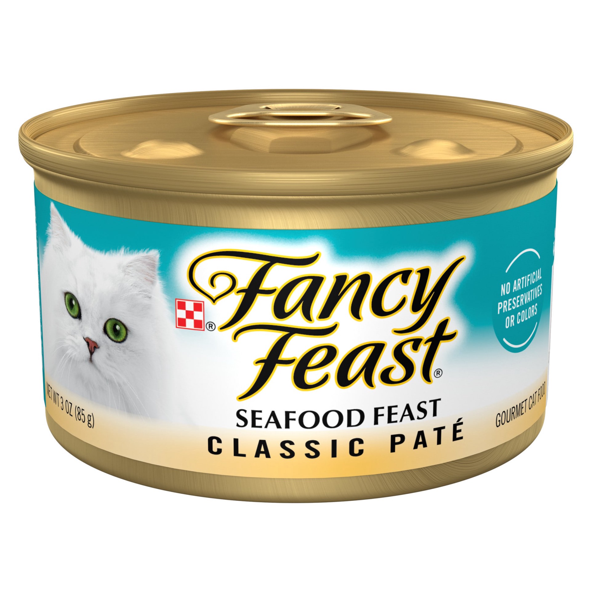 slide 1 of 7, Fancy Feast Purina Fancy Feast Classic Seafood Feast Cat Food, 3 oz