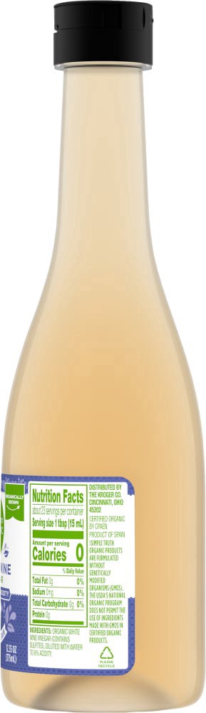 slide 3 of 3, Simple Truth Organic White Wine Vinegar, 12.35 oz