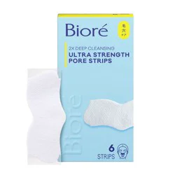 Biore Witch Hazel Ultra Deep Cleansing Blackhead Remover Nose Pore Strips - 6ct: For Normal, Oily, Combination, Acne-Prone Skin, Contains Glycerin
