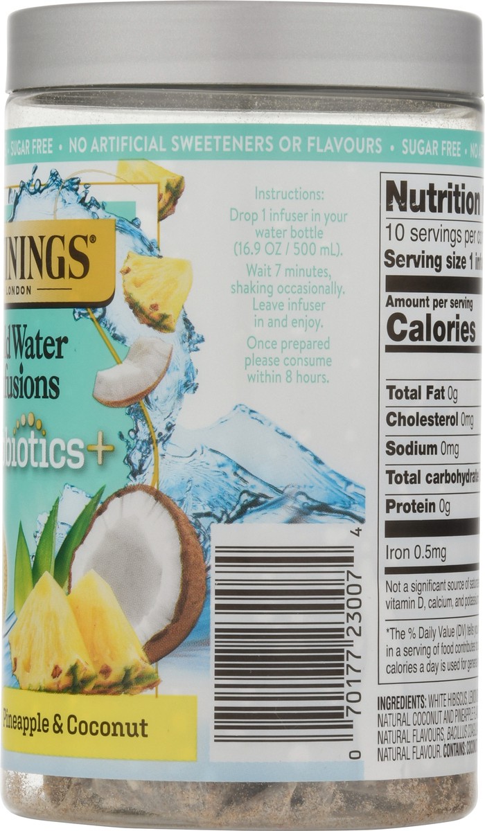 slide 12 of 13, Twinings Of London Superblends Pineapple & Coconut Probiotics+ Cold Water Infusion Tea, 0.88 oz
