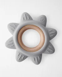 Little Planet Silicone & Wood Teether - Grey