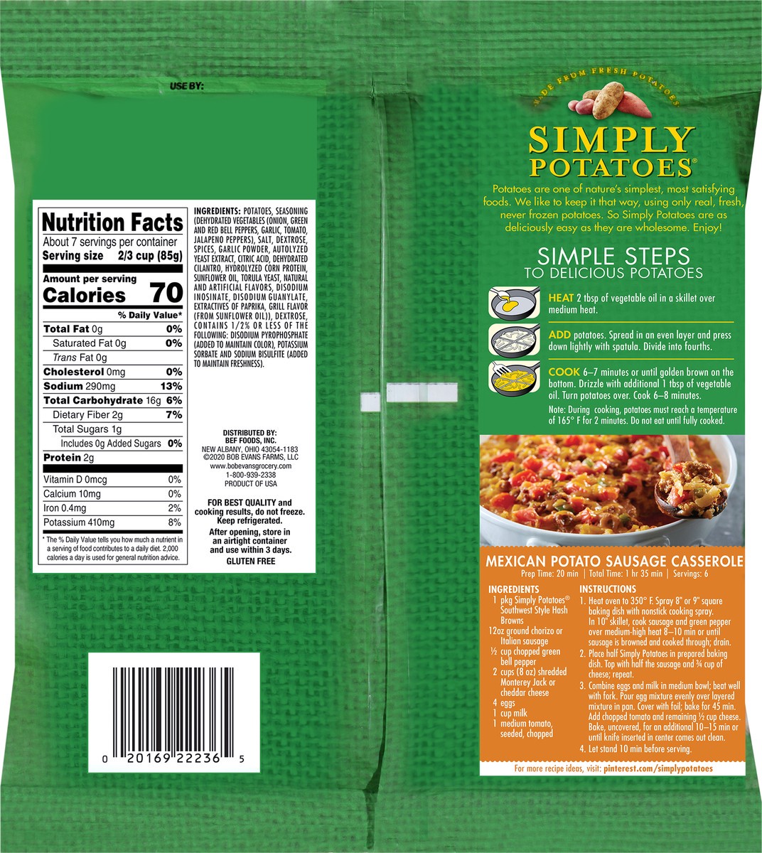 slide 11 of 11, Simply Potatoes Hash Browns Southwest - 20 Oz, 20 oz