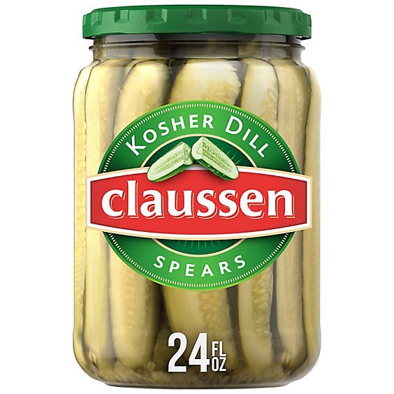 slide 1 of 8, Claussen Kosher Dill Pickle Spears - 24 Fl. Oz., 24 fl oz