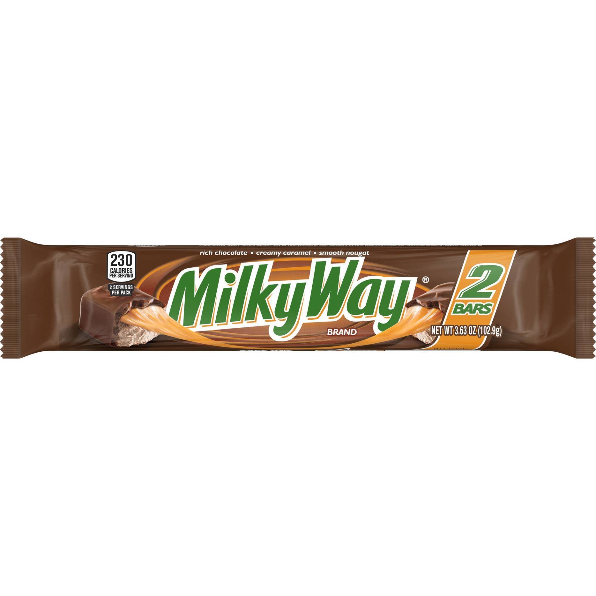 slide 1 of 1, Milky Way 2 To Go Chocolate Bars, 3.63 oz