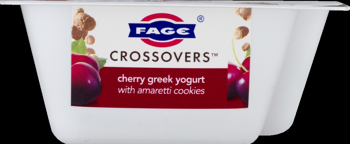 slide 5 of 11, Fage Crossovers Cherry Blended Low-Fat Greek Strained Yogurt With Amaretti Cookies, 5.3 oz