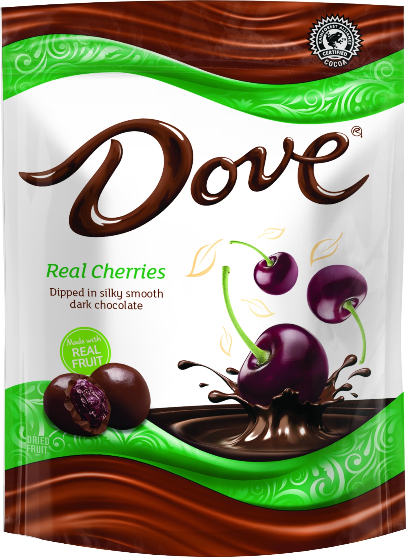 slide 1 of 3, Dove, Dark Chocolate With Real Cherries Snack, 17 Oz, 17 oz