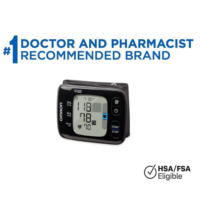 slide 2 of 5, Omron Digital Wrist Blood Pressure Monitor - 7 Series, 1 ct