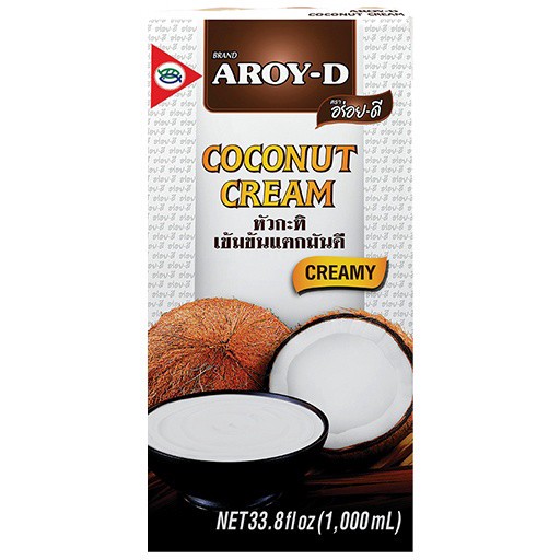 slide 1 of 1, Aroy-D Uht Coconut Cream, 33.8 fl oz