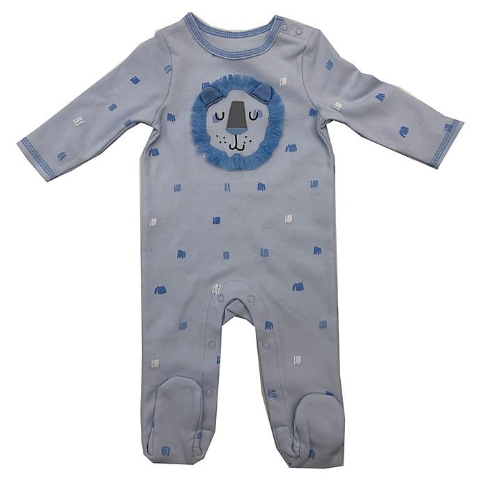 slide 1 of 1, Sterling Baby Newborn Tiger Long Sleeve Footie - Blue, 1 ct