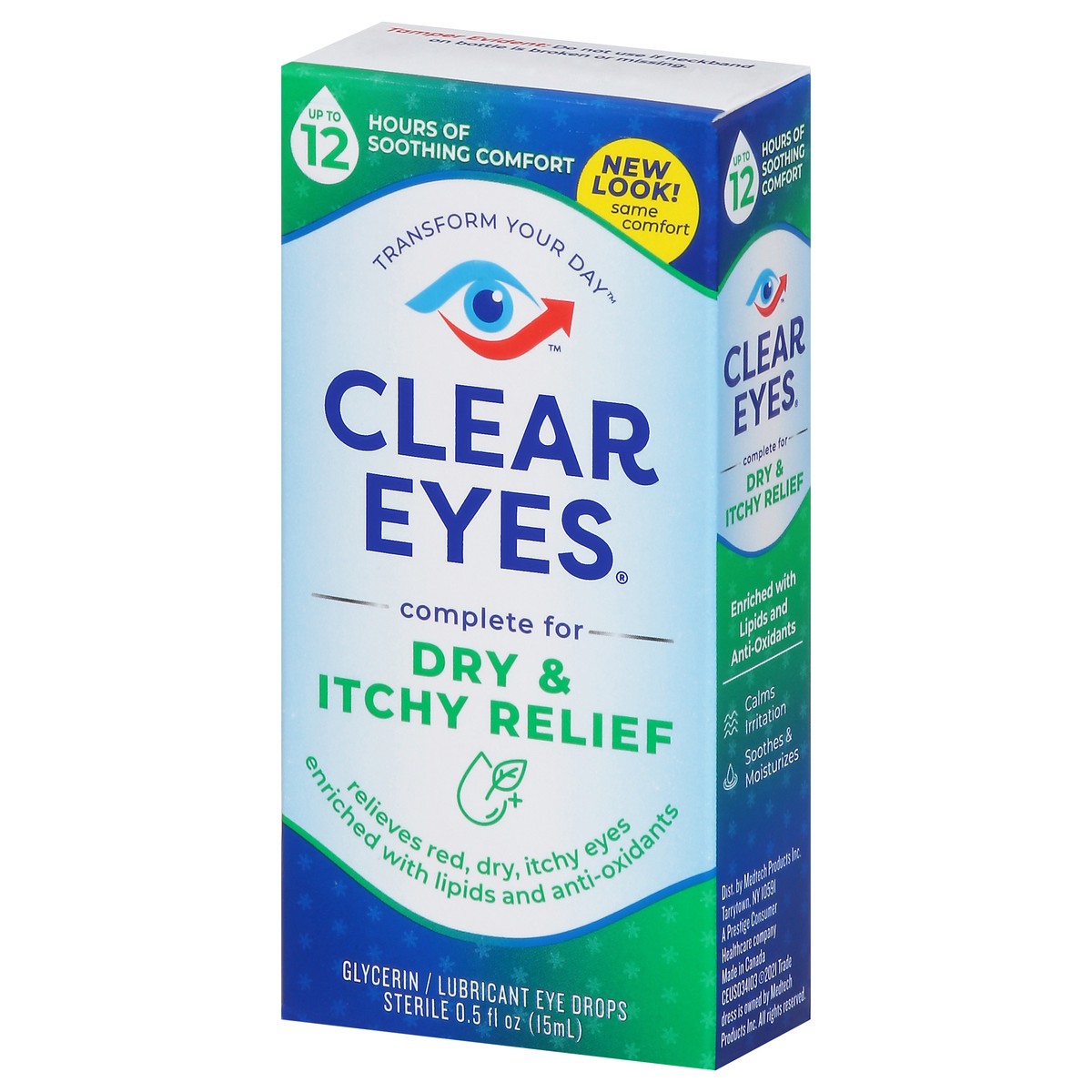 slide 8 of 9, Clear Eyes Dry & Itchy Eye Relief Eye Drops, 0.5 fl oz, 0.50 fl oz