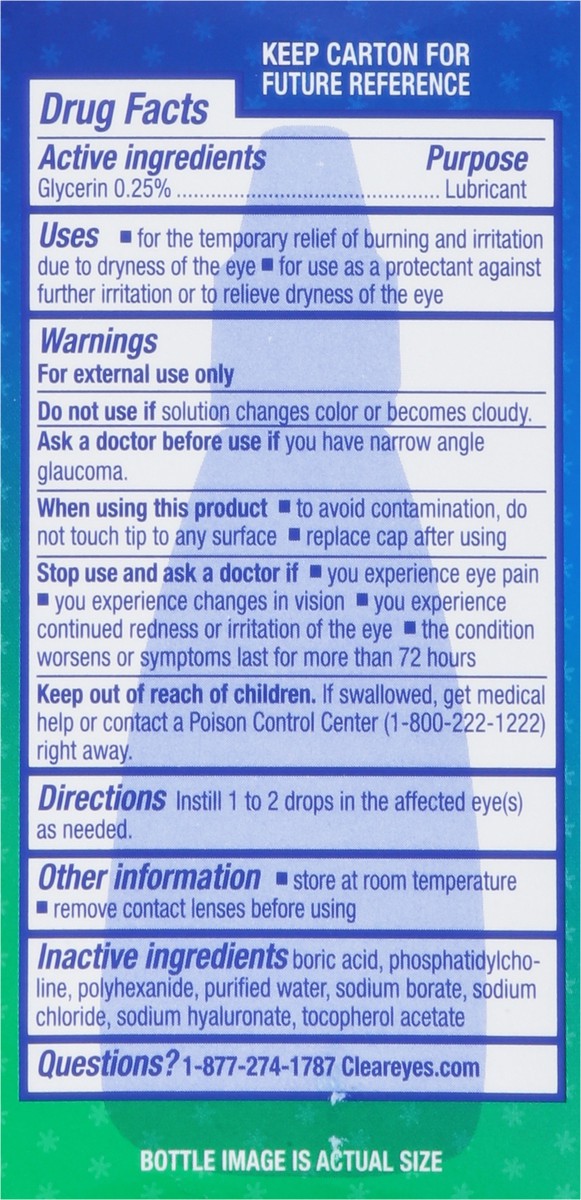 slide 3 of 9, Clear Eyes Dry & Itchy Eye Relief Eye Drops, 0.5 fl oz, 0.50 fl oz