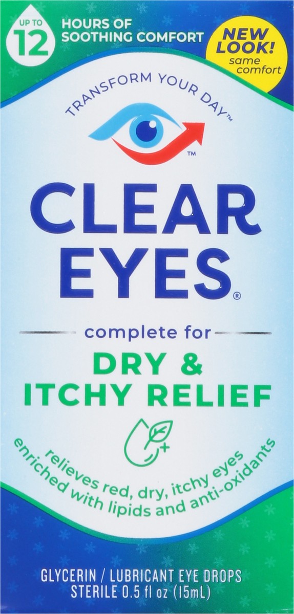 slide 4 of 9, Clear Eyes Dry & Itchy Eye Relief Eye Drops, 0.5 fl oz, 0.50 fl oz