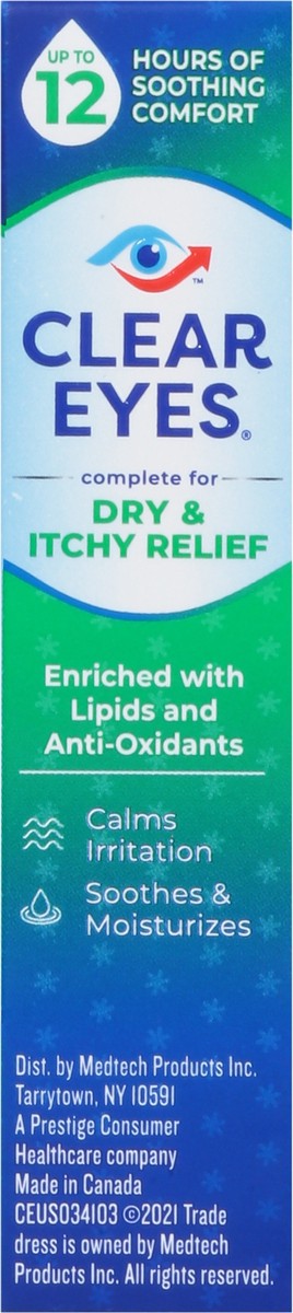 slide 9 of 9, Clear Eyes Dry & Itchy Eye Relief Eye Drops, 0.5 fl oz, 0.50 fl oz