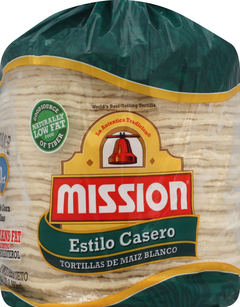 slide 3 of 3, Mission Estilo Casero White Corn Tortillas, 70 ct