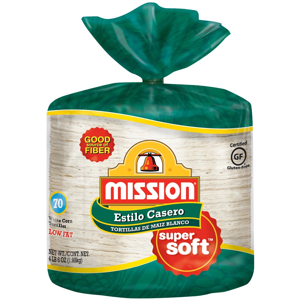 slide 1 of 3, Mission Estilo Casero White Corn Tortillas, 70 ct