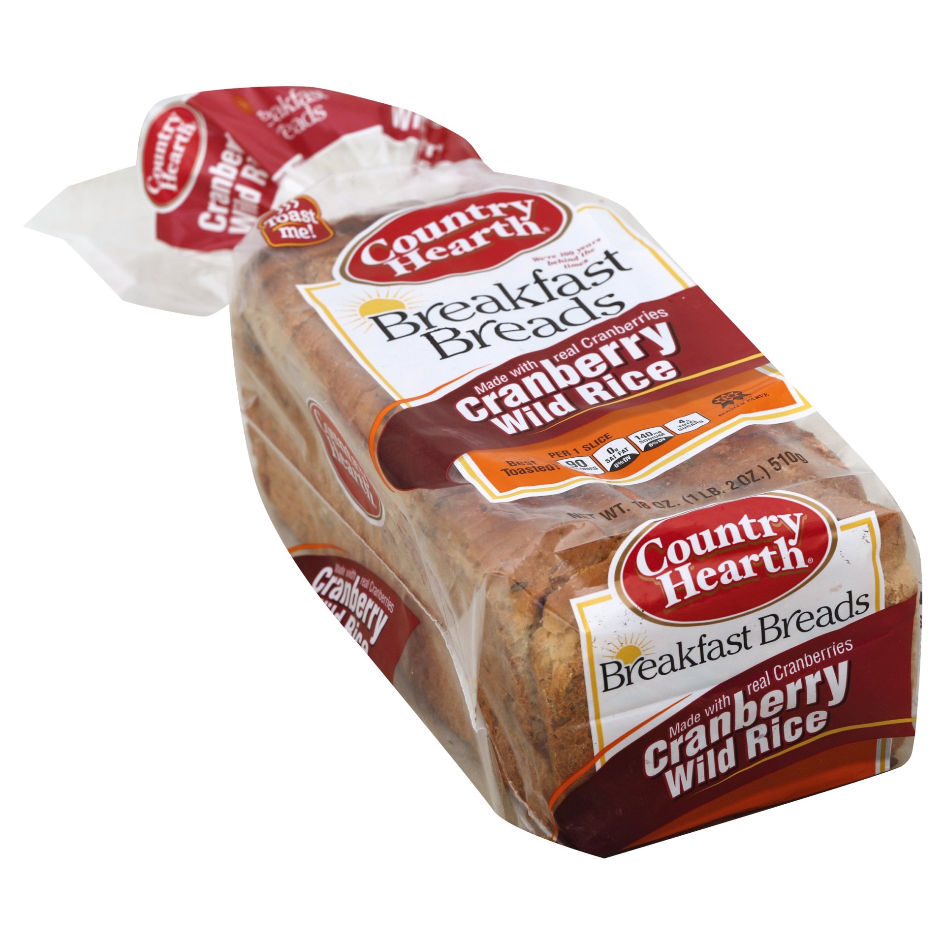 slide 1 of 5, Country Hearth Cranberry Wild Rice Breakfast Breads , 18 oz